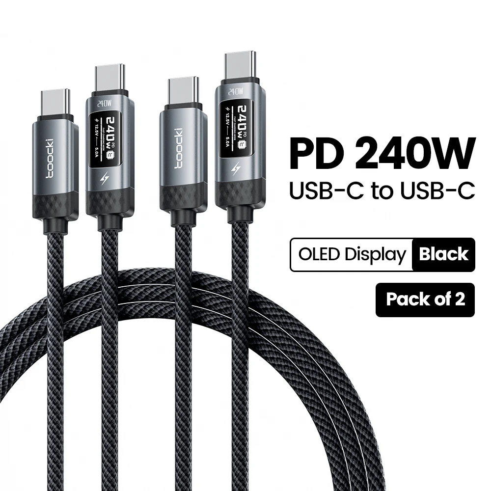 ตัวเลือกสินค้า สายชาร์จเร็ว USB-C 240W พร้อมหน้าจอ OLED