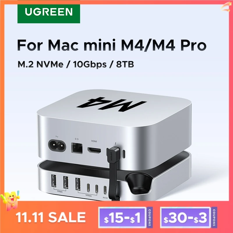 UGREEN USB ハブドッキングステーション Mac Mini M4 M4 Pro M.2 NVMe