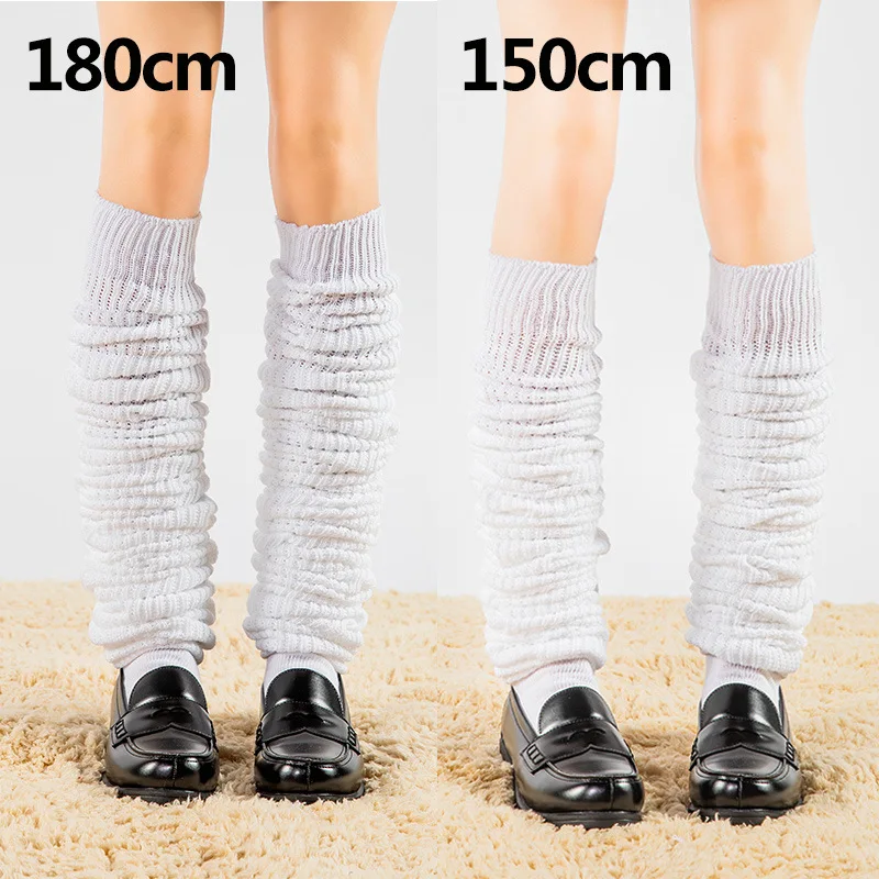 Weiß schwarz lose Socken Slouch Stiefel Strümpfe jk Uniform Accessoires Beinlinge Cosplay Socken für Frauen Mädchen