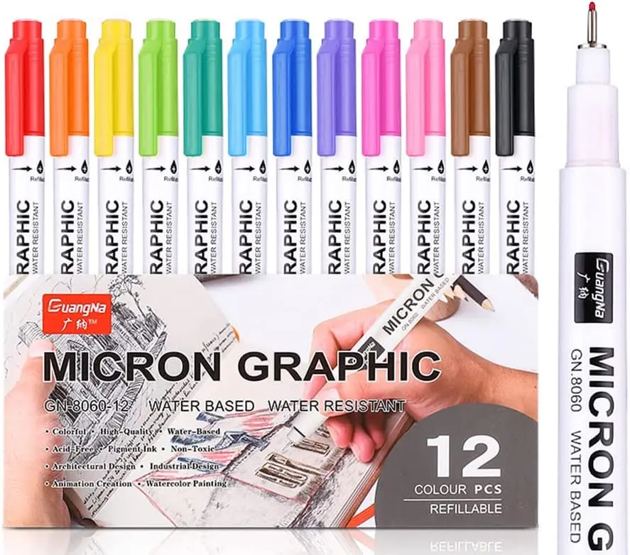 Micro-Line Pens, 0.5MM Felt Tip Drawing Pens, Anime Pens, Sketch Pens,  Micro Pen, Colored Micro-tip Pens for Artists Kids - AliExpress