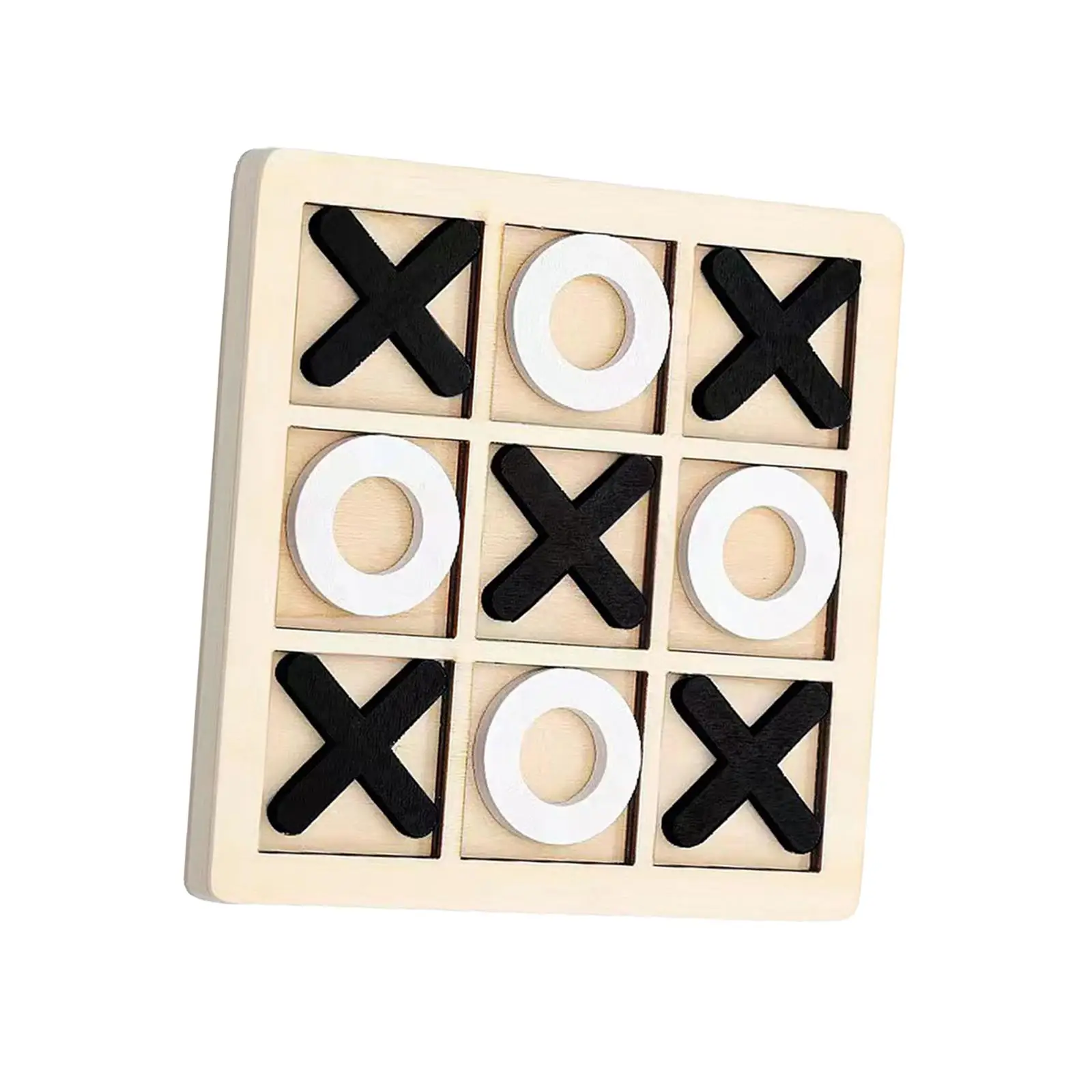 

Wooden Tic TAC Toe Game Family Games Classic Hand Crafted Funny Table Game for Kids Adult Outdoor Indoor Families Entertainment