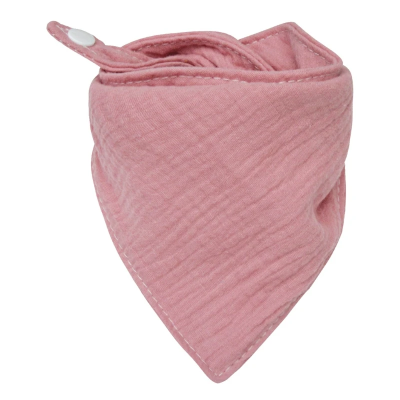 

127D Solid Color Absorbent Bibs for Triangle Scarf Soft Cotton Gauze Saliva Towe