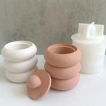 Round Candle Jar Mold 1