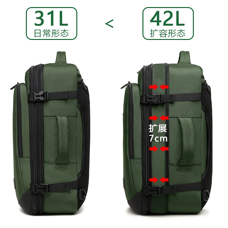 Travel Backpack Men Business Backpack School Expandable Men's Large Capacity Bag Functional  Casual Computer Bag 14 Laptop