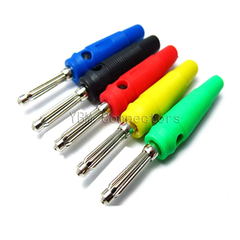 

5Pcs 4mm Male 32A High Current Screw Solderless Stackable Banana Plug Connector