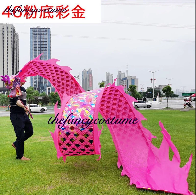 

Sale 6M Dragon Dance Ribbon Poles Sports Game Athletic Carnival Square Performance Toys Group Activities Prop