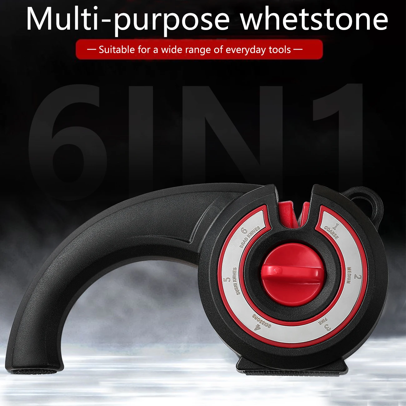 Knife Sharpener 6 in 1 Professional Kitchen Scissors Sharpening Tool Whetstone Diamond Adjust Angle Grinding kitchen tools ï»¿