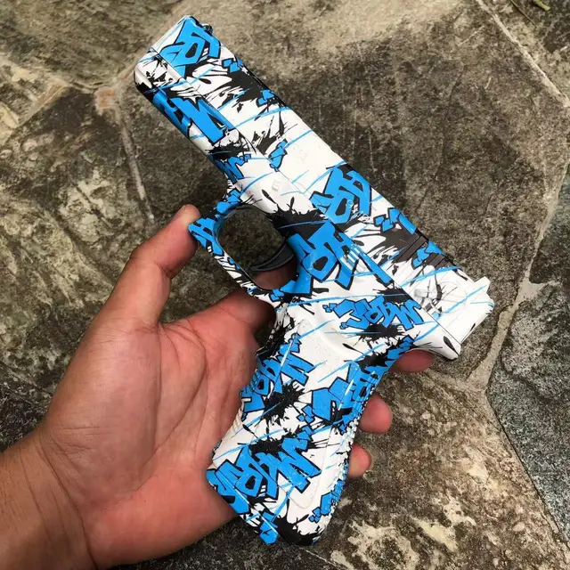 Csnoobs G17 Manual Loading Toy Guns Safety Bullet Gun CS Outdoor Weapon Shooting Games Birthday Gift  for Kids Adult 4