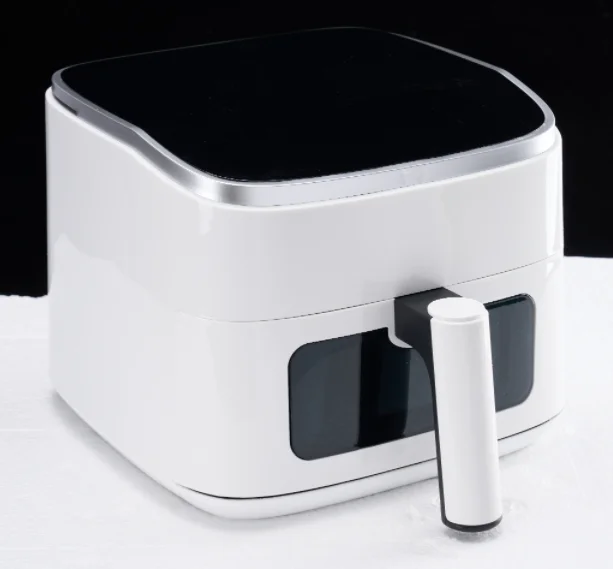 4QT Air Fryer with Visible Window, 1500W Digital Touchscreen Air Fryer with 8 Presets, White