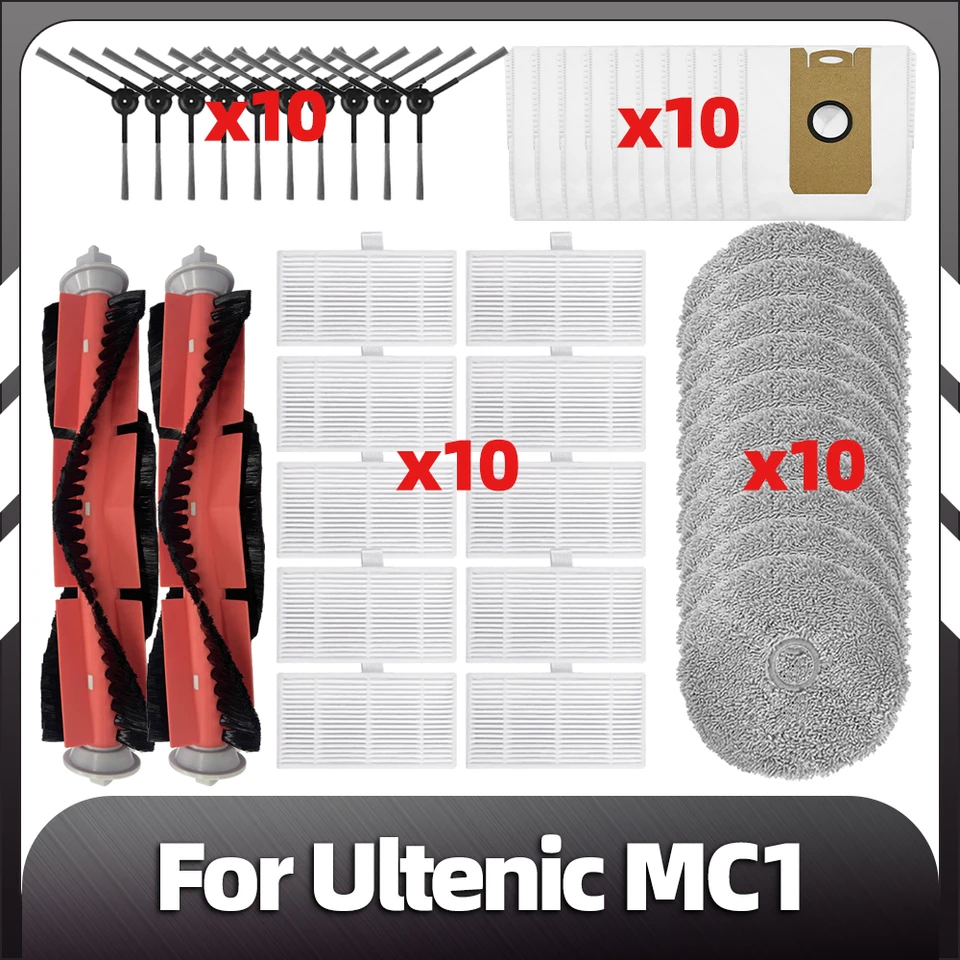 Compatibel Voor Ultenic Mc1 Vacuüm Vervanging Hoofdborstel Hepa Filter Mop Pad Stofzakken Reserveonderdelen Accessoires  6
