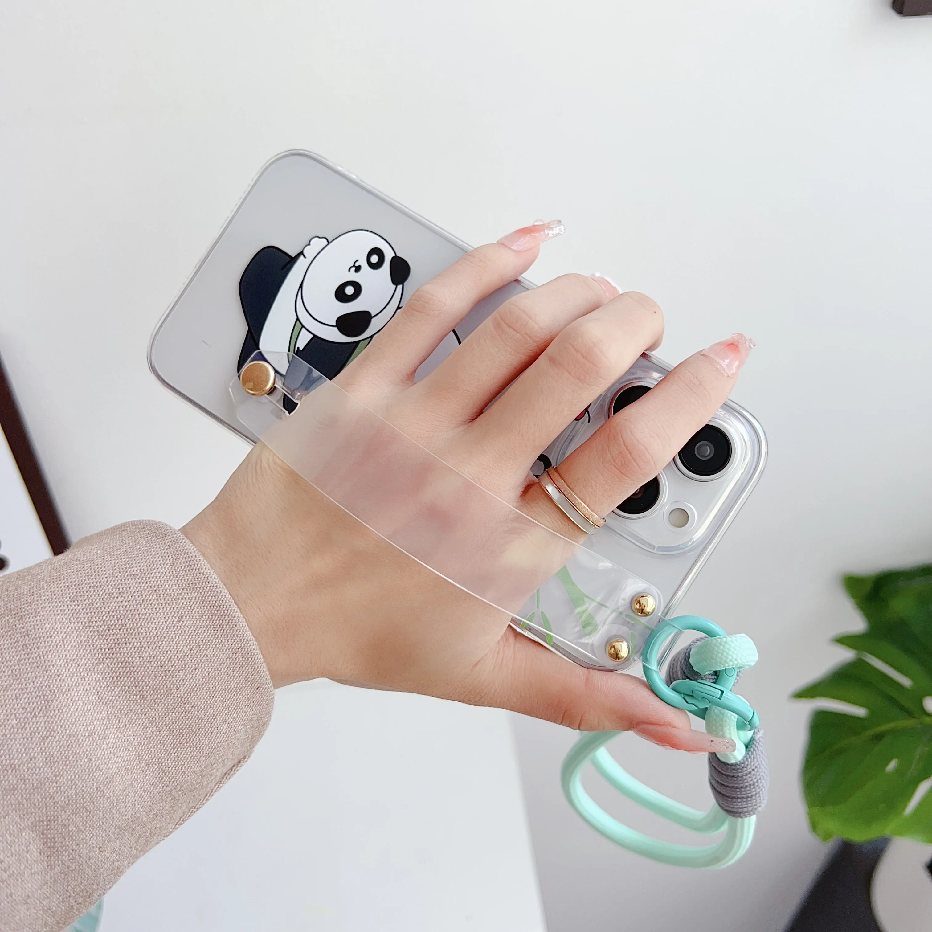 Lazy Panda Case with Wrist Strap for OnePlus - Elegant Protection