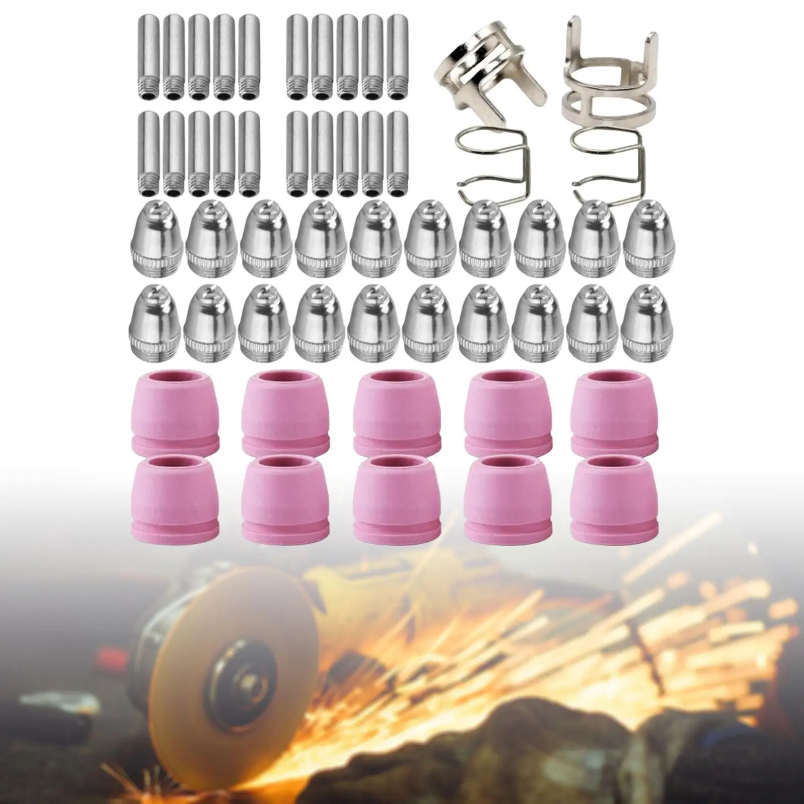 Cutter Torch Consumables Spring Spacer Guide Welding Torch Accessory Ceramic Cap Cutting Torch Tip Nozzles Consumables for SG-55 3