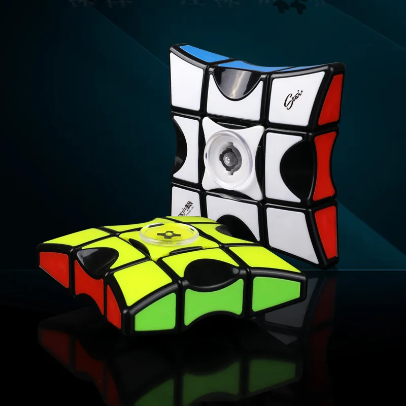 

Qiyi Windmill Mofangge 1x3x3 Magic Cube Qiyi Windmill Spinner 133 Puzzle Speedcube Fingertip Gyro Twist Anti-stress Toys