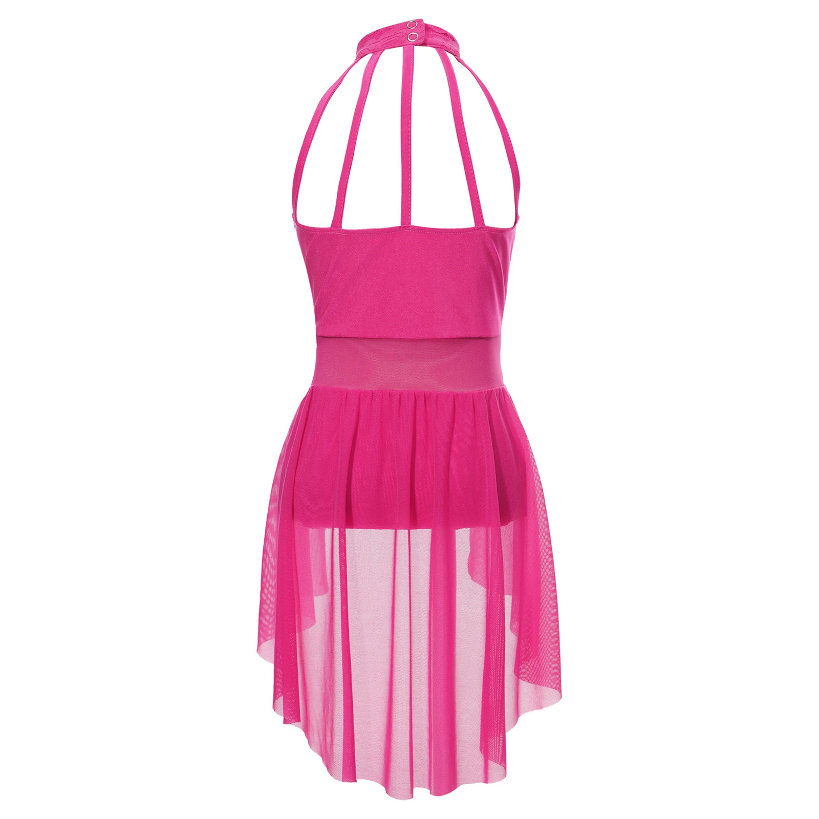 Kids Girls Ballet Leotard Dress Dance Class Gymnastics Lyrical Contemporary Dance Ballerina Costume Clothing Performance Dress