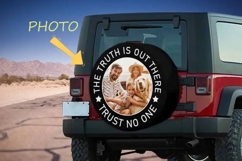 

Custom Name Spare Tire Cover Personalized Wheel Cover with Photo for Jeep Camper SUV Car Decor Car Accessories Gift for Car Love