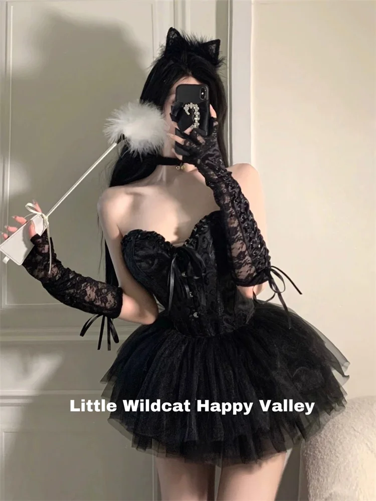 Lolita Maid Cosplay Uniform Babydoll Dress Lingerie Erotic Role Play Women Sexy Catsuit Christmas Costumes Plus Underwear