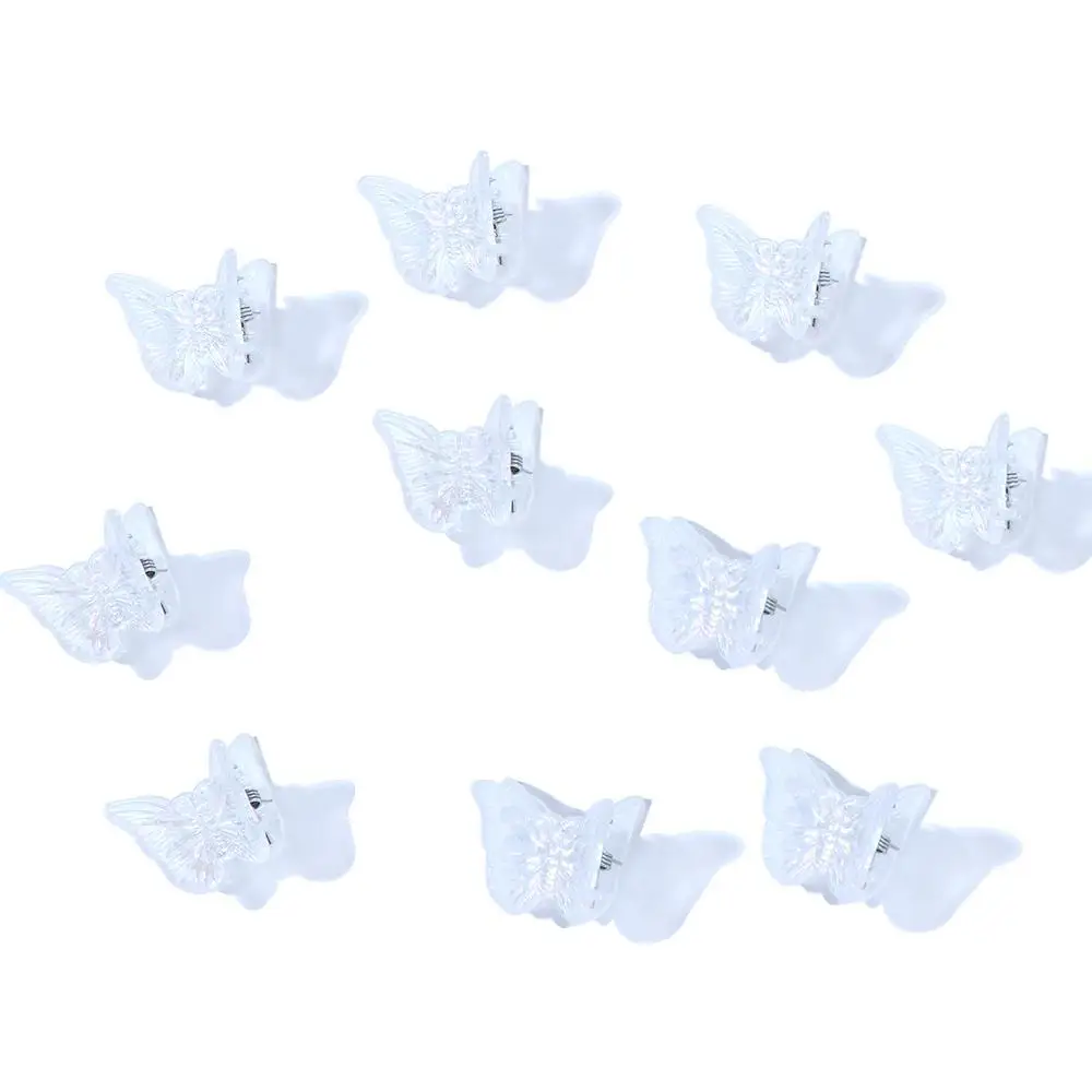 Description Picture 3 of itemSolid Color Resin Butterfly Temperament Korean Style Hair Clip Small Side Clip Women Hair Accessories Transparent Hair Claw