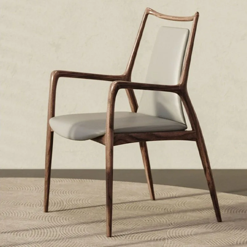 

Designer Handles Dining Chairs Living Simple Lounge Back Classic Outdoor Solid Wood Home Chairs Luxury Cadeiras Modern Furniture