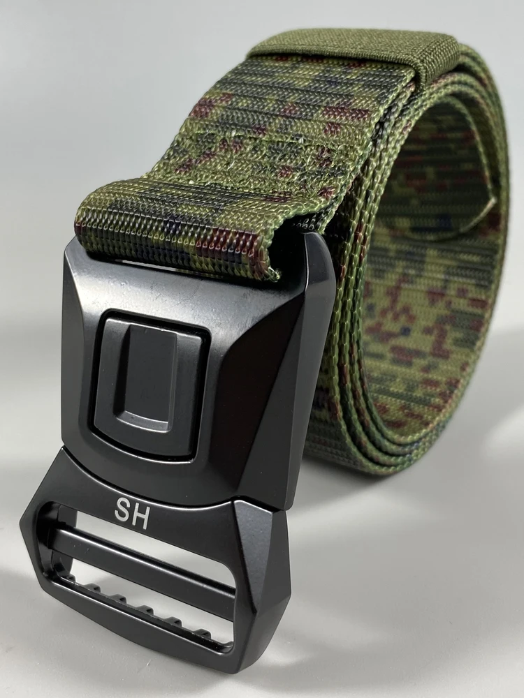 新しいロシア迷彩タクティカルベルトクイックボタンナイロンインナー