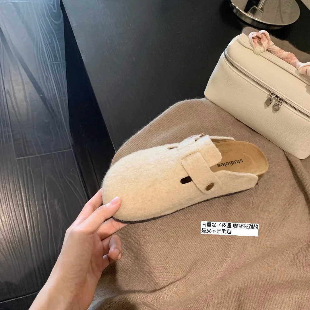 2024 New Camel Classic Closed Toe Mule Flock Fashion Clogs Slippers  Cork Sandals Man Women Unisex