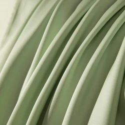 Luxury Natural Mulberry Silk Deep Fitted Sheet - Premium High-End Bedding - 120x200x25cm (Light Green)