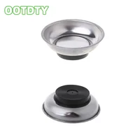 Round Magnetic Parts Tray Bowl Dish Stainless Steel Garage Holder Tool 1