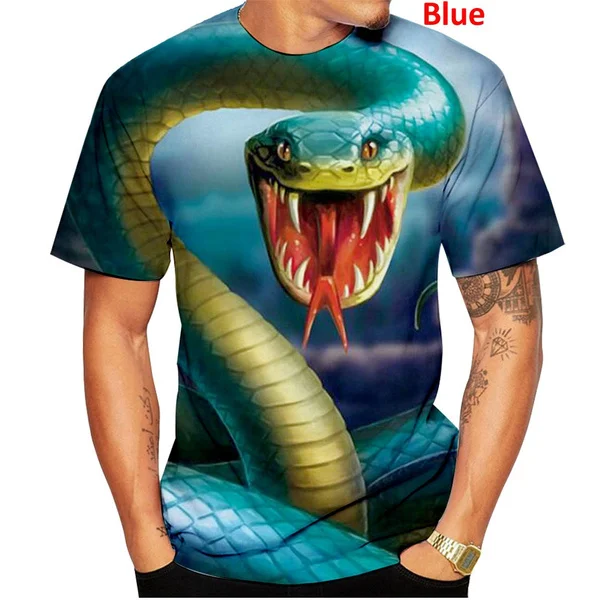 

Horror Fire Snake 3d Print T Shirt Men/Women Cool T-shirt Fashion Short Sleeve Funny Tee Tops