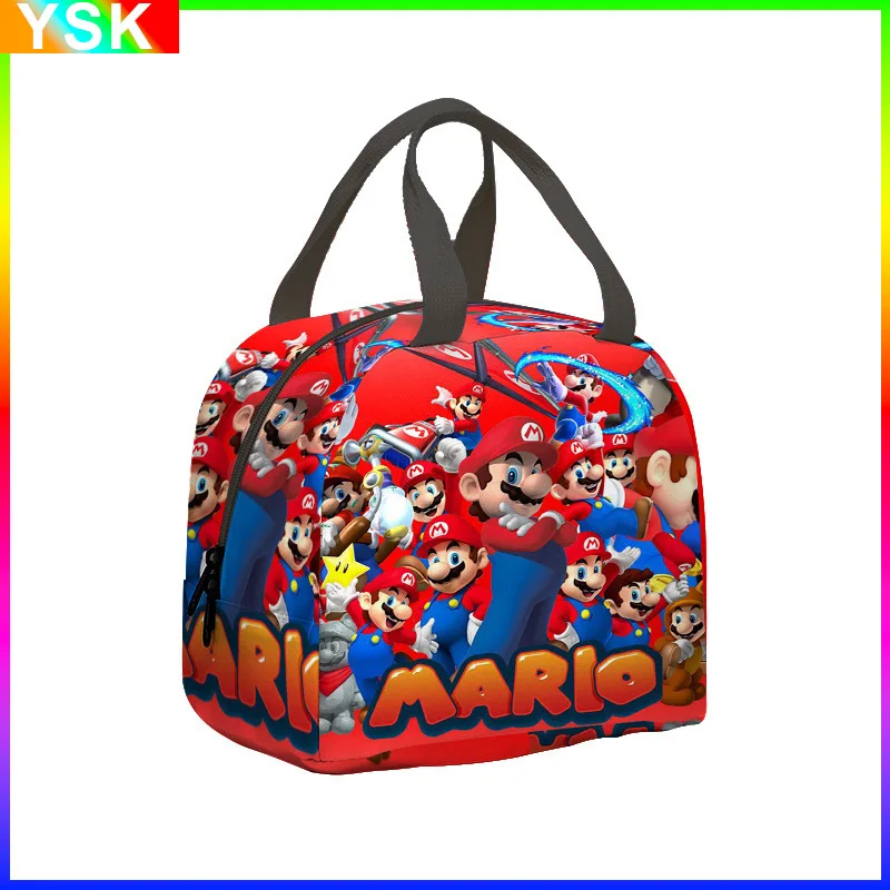 

Mario Super Mario Meal Bag Elementary and Middle School Students Insulation Lunch Box Handbag Storage Bag