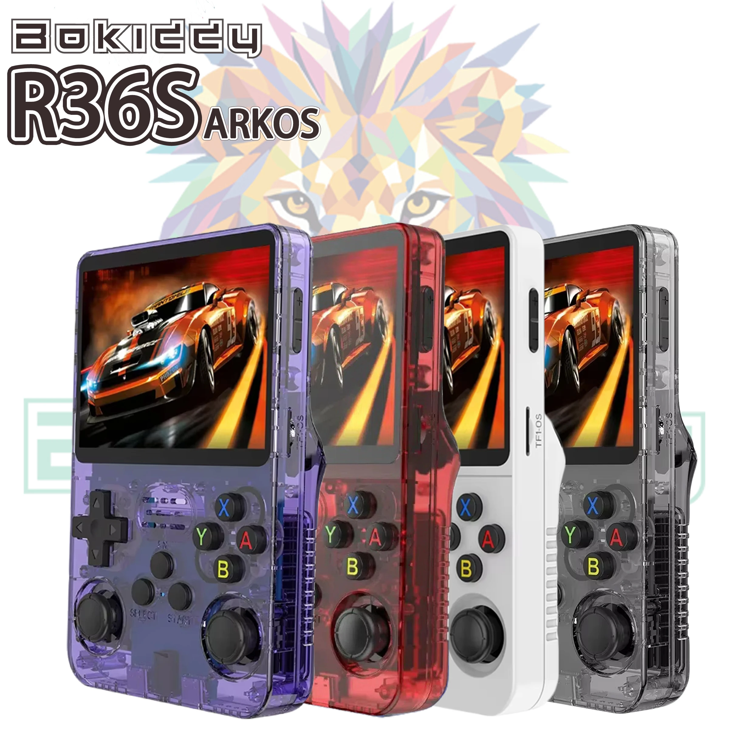 Handheld Game Console R36S Retro Linux System 3.5 Inch IPS Screen Portable 64GB 128GB Games Kid Gift