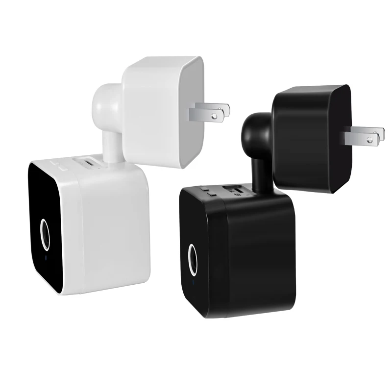 A18 Surveillance Camera Wireless WIFI Plug Type Infrared Night Vision Plug and Play Socket Camera Home Clock Tuya Smart Camera