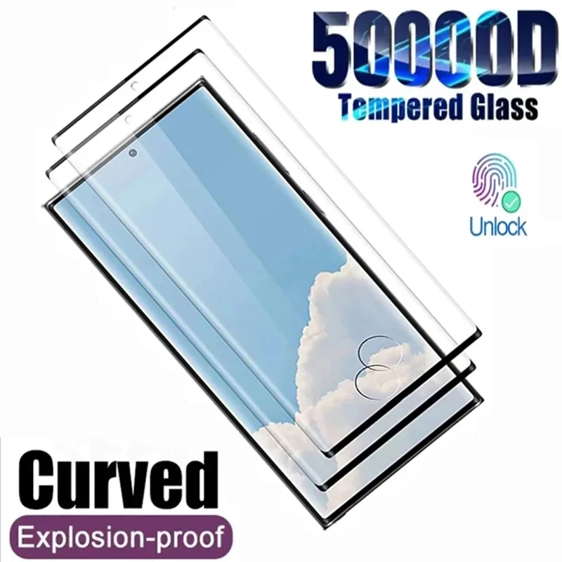 Vetro Temperato Curvo 5000D Per Samsung Galaxy S21 S22 S23 Plus Pellicola Salvaschermo Ultra Fe Nota 20 10 9 Plus S22 S20 S9 S10 Glass