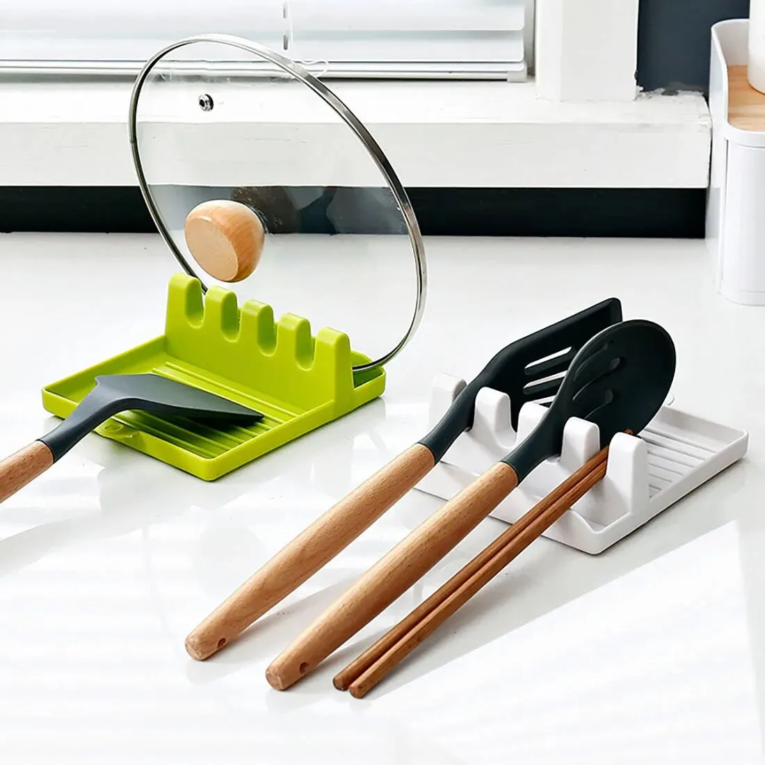Kitchen Spatula & Pot Lid Holder Rack 1