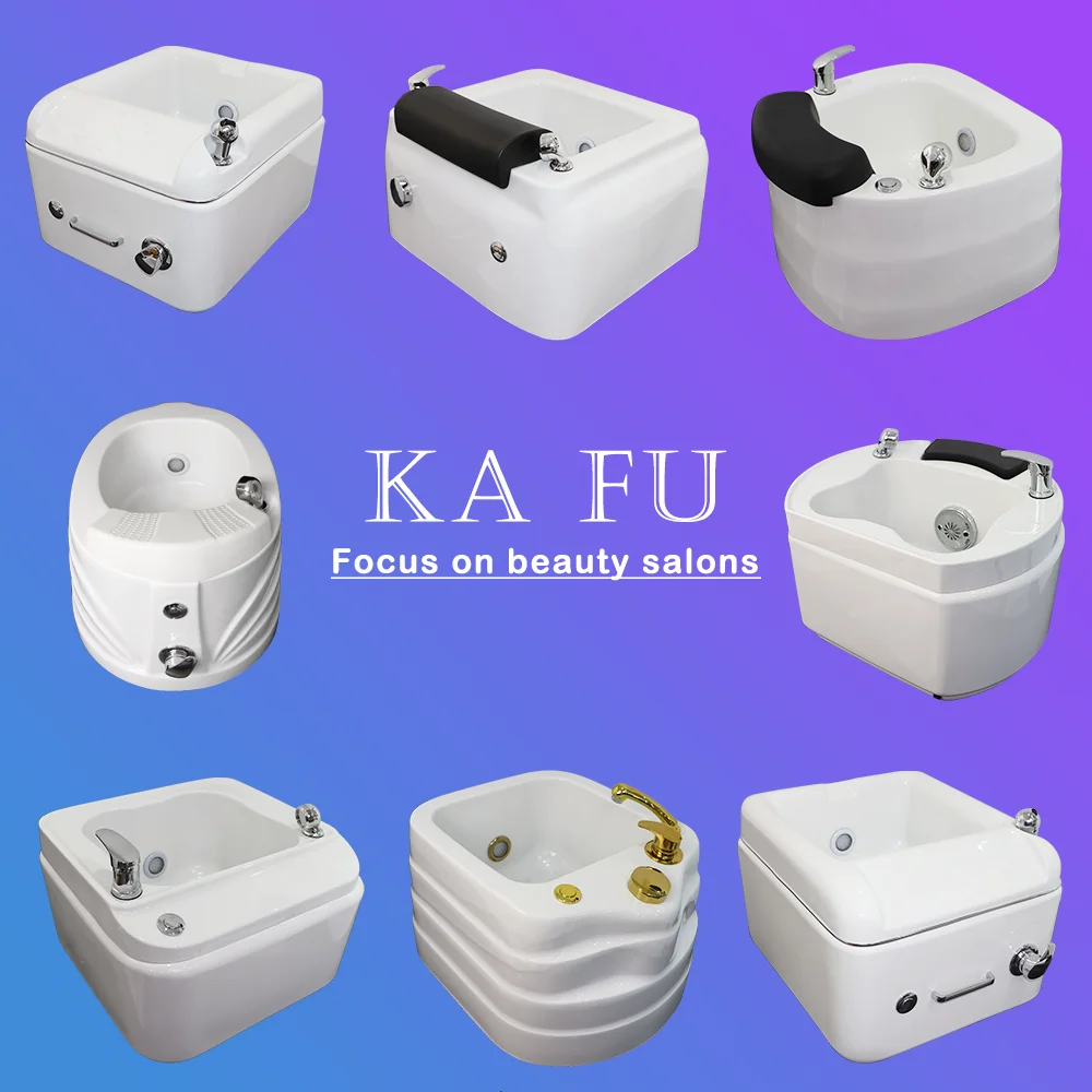 Luxury Acrylic Pedicure Spa Sink Tubs Jet Massage Foot Bath