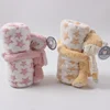 Baby Blanket with Doll Warm Quilt for Newborn Bedding Baby Swaddle Wrap Flannel Lamb Soft Baby Stroller Blanket 2
