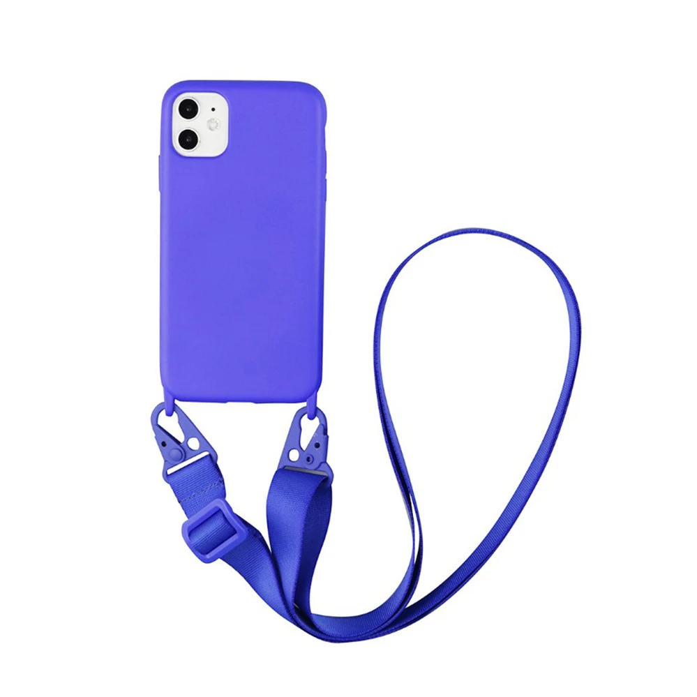 Silicone Crossbody Lanyard Phone Case with Neck Strap and Necklace Cord
