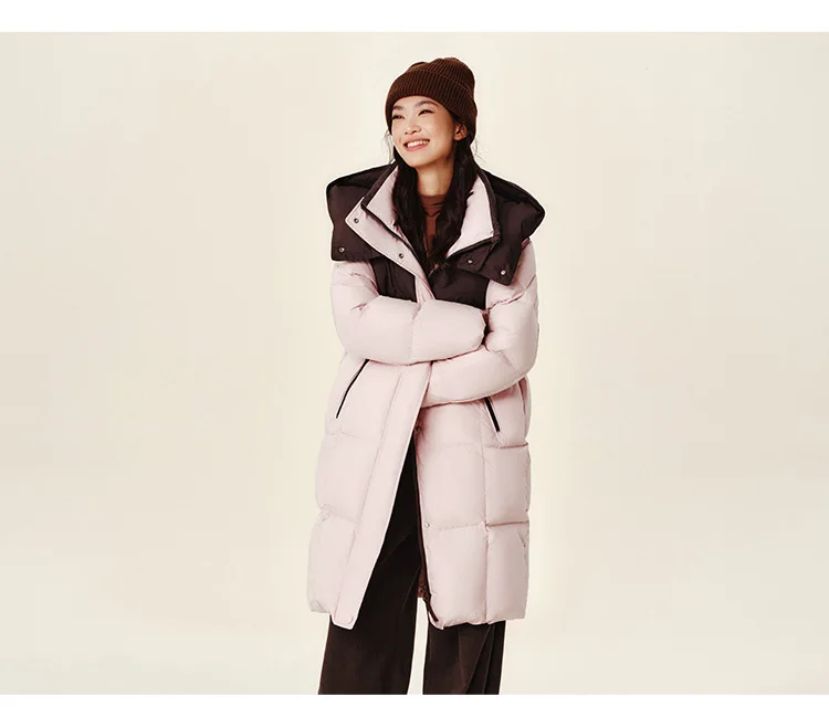 Down Jacket Women Long Length Water-Repellent New Winter Detachable Hood Winter Clothing