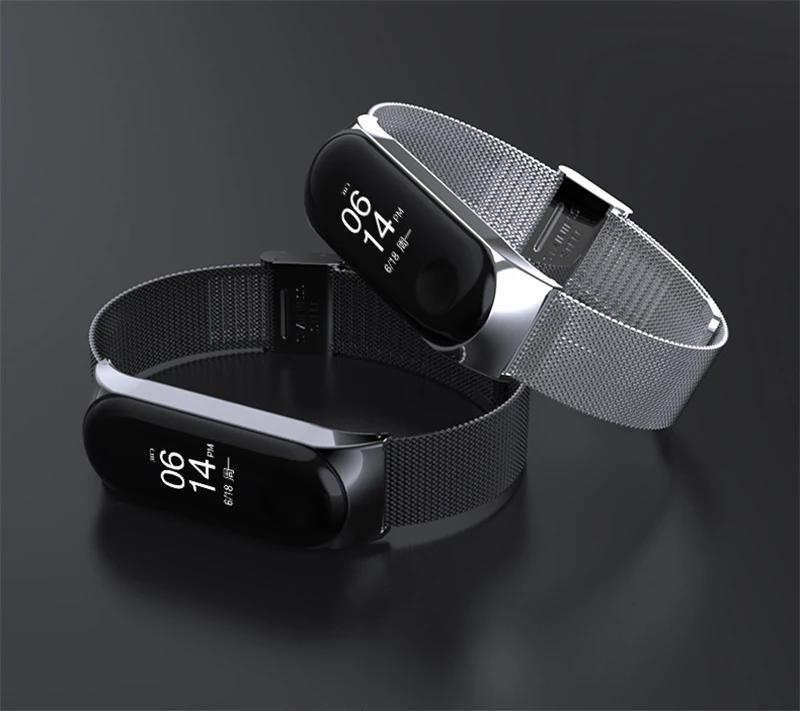 Strap For Xiaomi Mi Band 3 4 5 Wrist Metal Bracelet Screwless Stainless Steel MIband for Mi Band 4 3 5 Strap Wristbands Pulseira