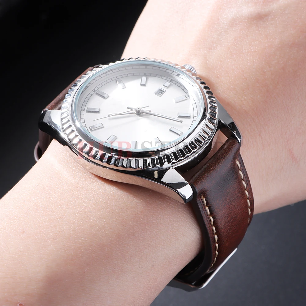 Timeless Brown Leather Watch Strap with Pin Buckle