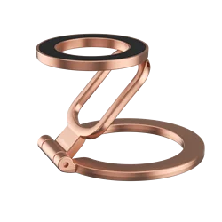 Double - Sided Magnetic Phone Stand & Ring Holder with Kickstand Grip (Rose gold)