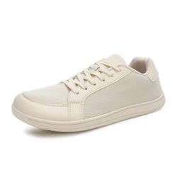 Unisex Wide Toe Barefoot Soft Sole Walking Shoes - Non - Slip, Comfortable, and Stylish Flats in Plus Sizes - 45 (Khaki)