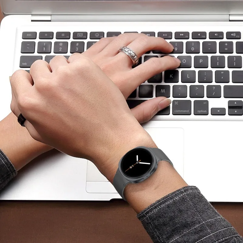 삼성 갤럭시 Watch8 8 클래식 46mm 스트랩 스포츠 스마트 팔찌 갤럭시 시계 8 40 44mm 시계 스트랩에 대한 20/22mm 실리콘 밴드