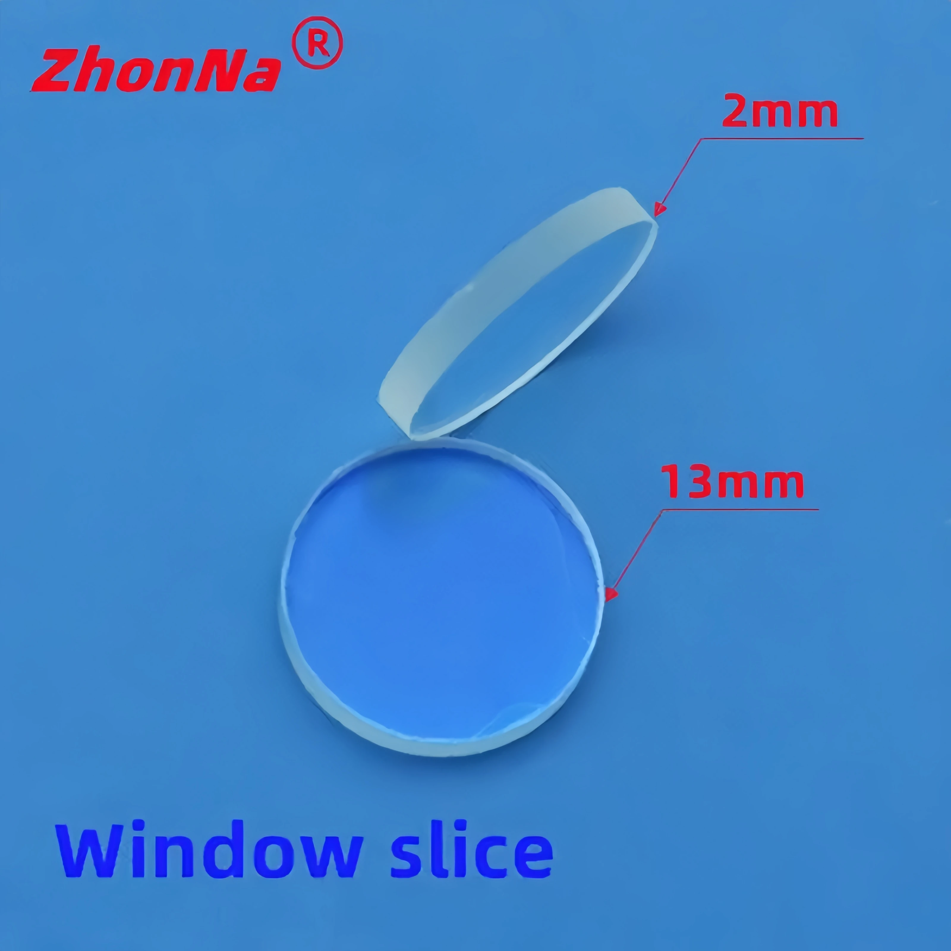 

80W quartz window slice 405nm-450nm double-sided antireflective film blue engraving and cutting laser protective lens Φ 13X2mm