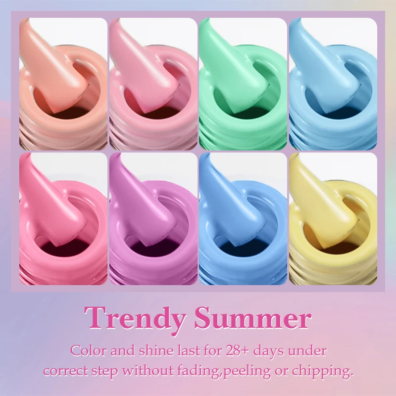 Cloubeaute UV LED 젤 바니시, 네일 아트 젤, 네일 광택제, 퓨어 네일 컬러, 선물 세트 키트, 8ml, 세트당 6 개