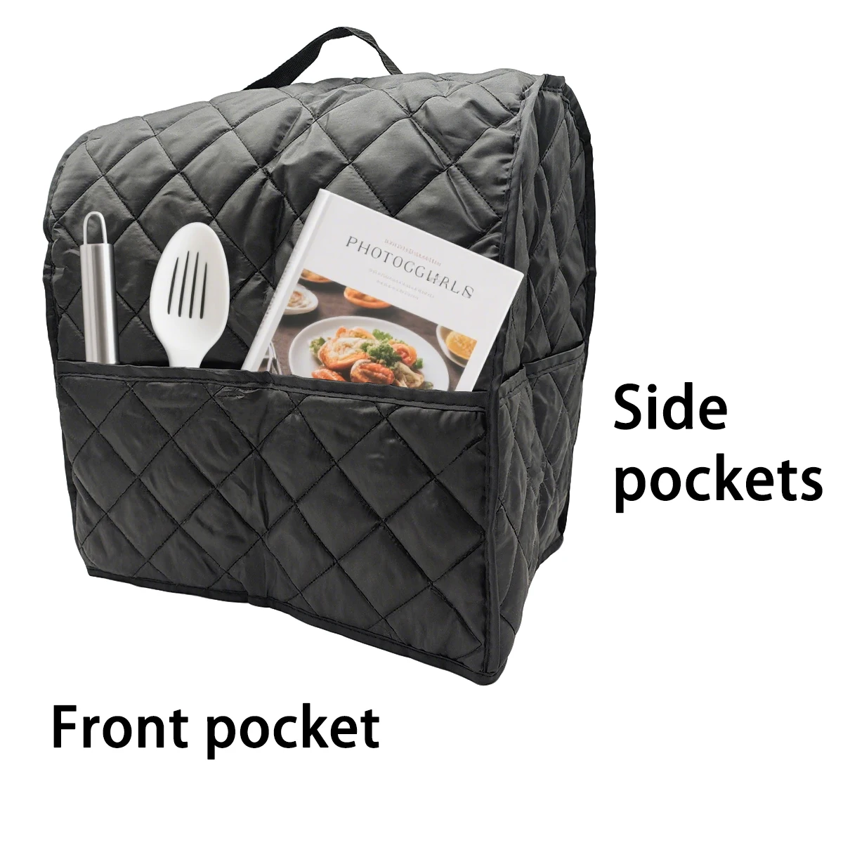 1 Stück Mehrfarbiger Vertikaler Staubsauger-Staubschutz, Seitliche Aufbewahrungstasche, Handlicher Gesteppter Polyester-Diamant-Staubschutz für den Haushalt – Detail 7