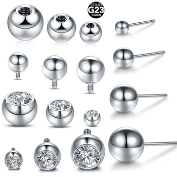 G23 티타늄 교체 예비 볼 액세서리 코 Labret 산업 바벨 링 바디 쥬얼리 DIY 바디 쥬얼리, 10 개