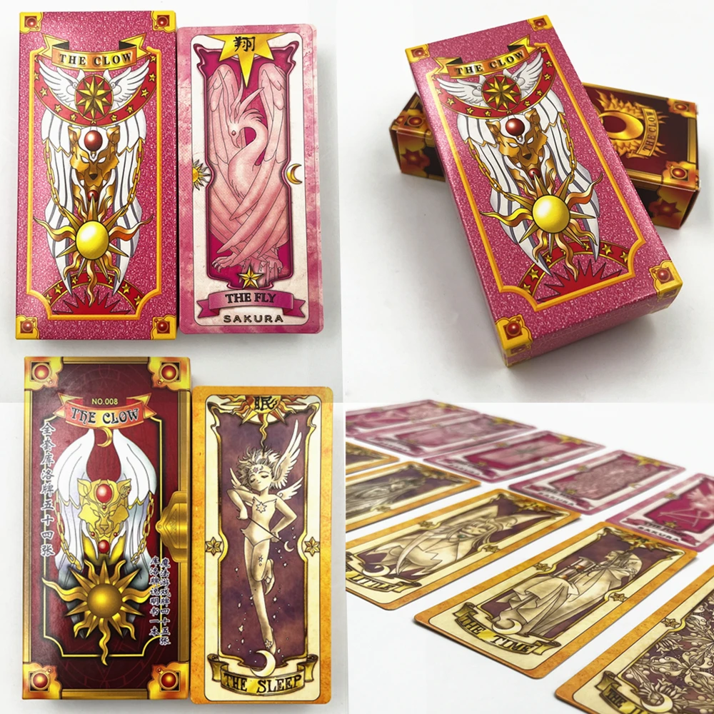 Anime 54/56 Piece Card Captor Suit Cosplay Kinomoto Sakura The Clow Tarot  Paper Poker Board Game Prop - Costume Props - AliExpress