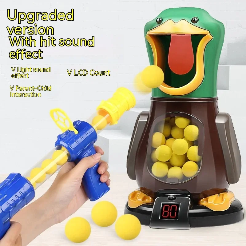 

Shooting Toys, Hit Me Duck, Children's Battle Soft Bullet Gun Toy Aerodynamic Gun, Holiday Interactive Decompression Gift