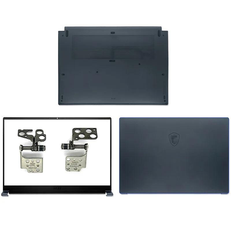 New For Msi Prestige 15 P15 Ms-16S6 Ms-16S3 Laptop Top Case Lcd Back Cover Front Bezel Bottom Case Hinges A B D Cover Black