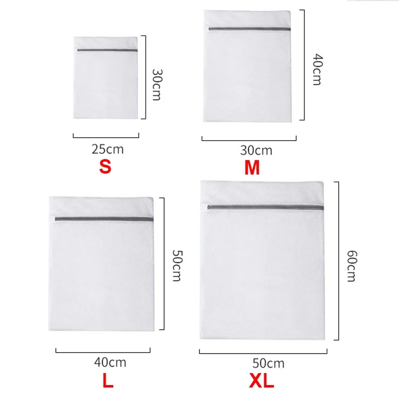 Zippered Mesh Polyester Laundry Wash Bags Coarse Net Laundry Bags for Washing Machines Mesh Bra Bag 1/2/4PCS/1 Set laundry bag clothes washing bag bra washing bag