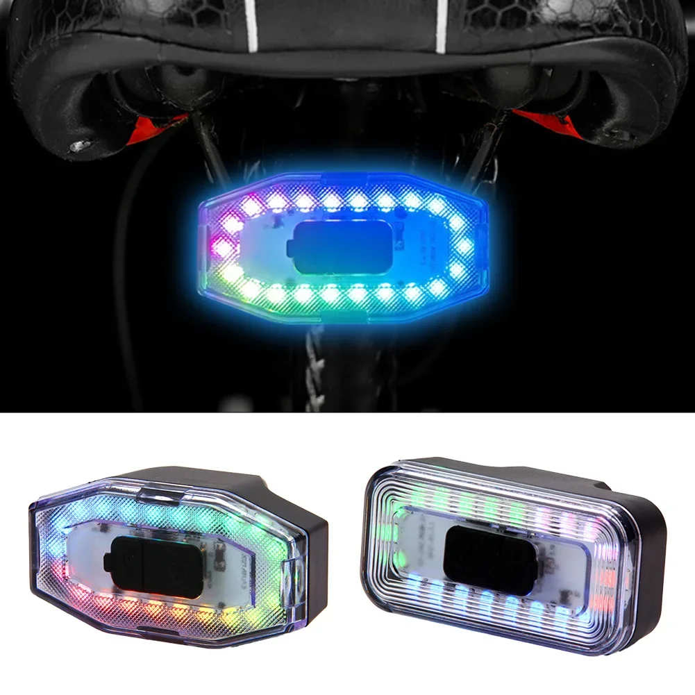 1Pc Bicycle USB Rechargeable Tail Light High Light LED Bike Taillight MTB Night Ringding Warning Lamp Cycling Rear Lights